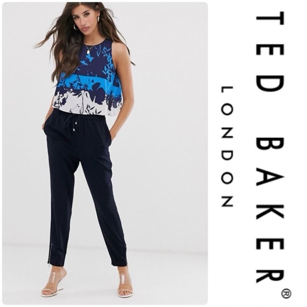Ted Baker Smarah Bluebell Jumpsuit TB2 US6 NWT